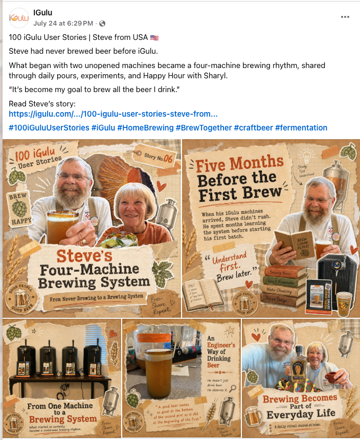 Steve Facebook user story post