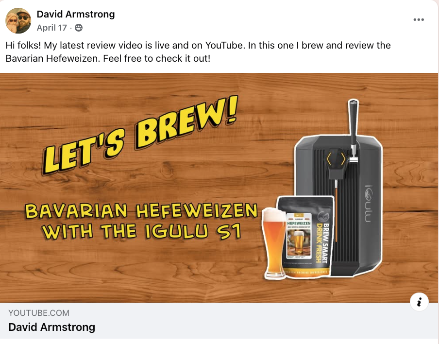 User-created Bavarian Hefeweizen YouTube review